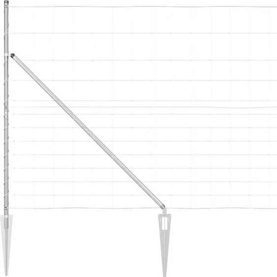 Clôture en fil barbelé vidaXL avec piquets, 25 x 1,5 m, acier galvanisé, argenté