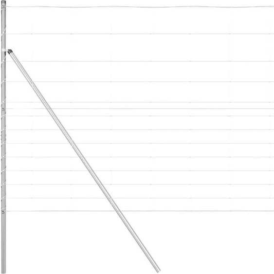 vidaXL Poteau de clôture Galvanisé 25 x 1,5 m Acier