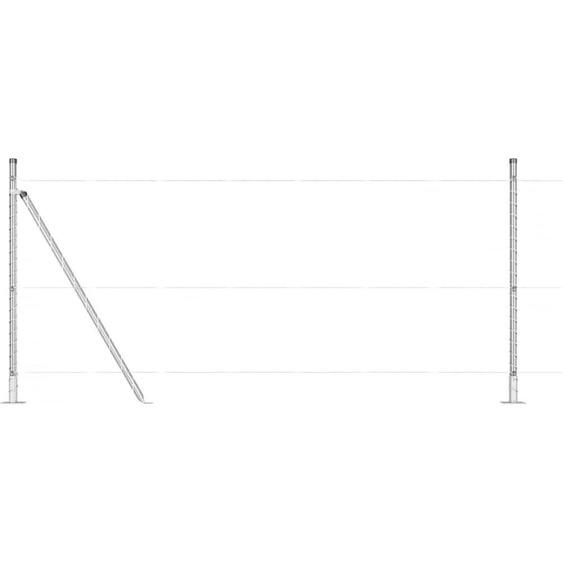 vidaXL Poteaux de clôture Autres 26 pcs argent 3.2 x 3.2 x 110 cm acier