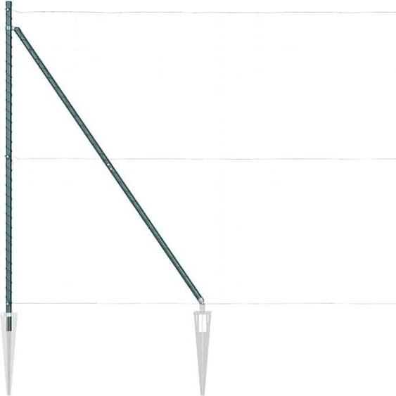 vidaXL Poteaux de clôture Autres 26 pcs argent 3.2 x 3.2 x 170 cm acier