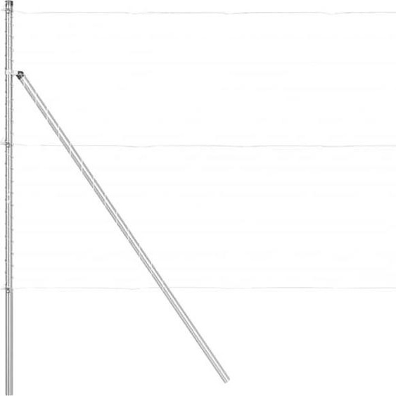 vidaXL Poteaux de clôture Autres 26 pcs argent 3.2 x 3.2 x 190 cm acier
