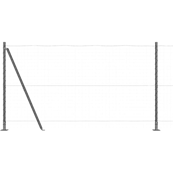 vidaXL Poteaux de clôture Autres 26 pcs argent 3.2 x 3.2 x 68.5 cm acier