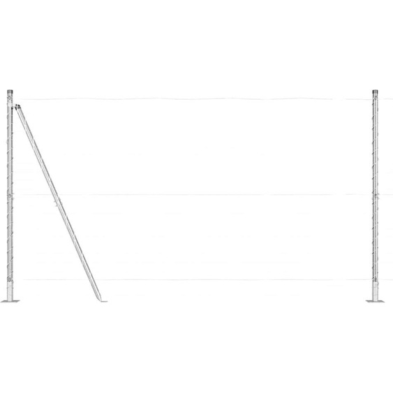 vidaXL Poteaux de clôture Autres 26 pcs argent 3.2 x 3.2 x 68.5 cm acier