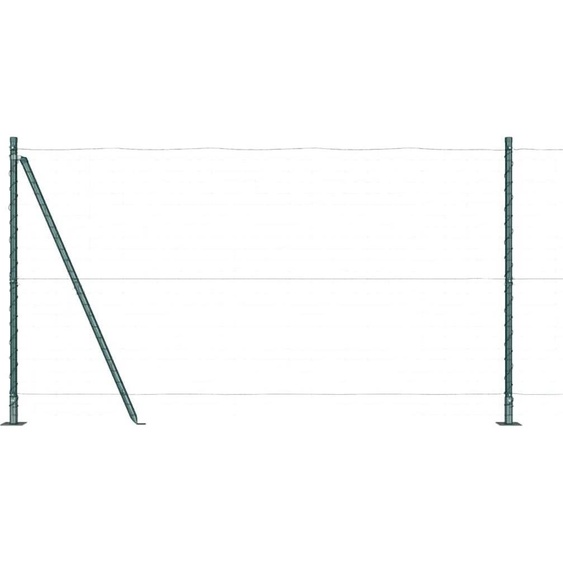 vidaXL Poteaux de clôture Autres 26 pcs argent 3.2 x 3.2 x 68.5 cm acier
