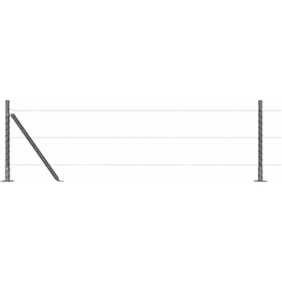 vidaXL Poteaux de clôture Autres 26 pcs argent 3.2 x 3.2 x 70 cm acier