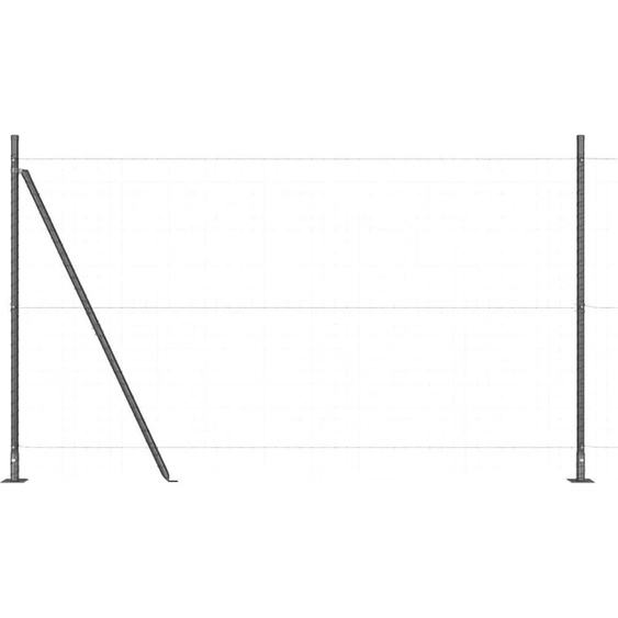 vidaXL Poteaux de clôture Autres 26 pcs argent 3.2 x 3.2 x 83.5 cm acier