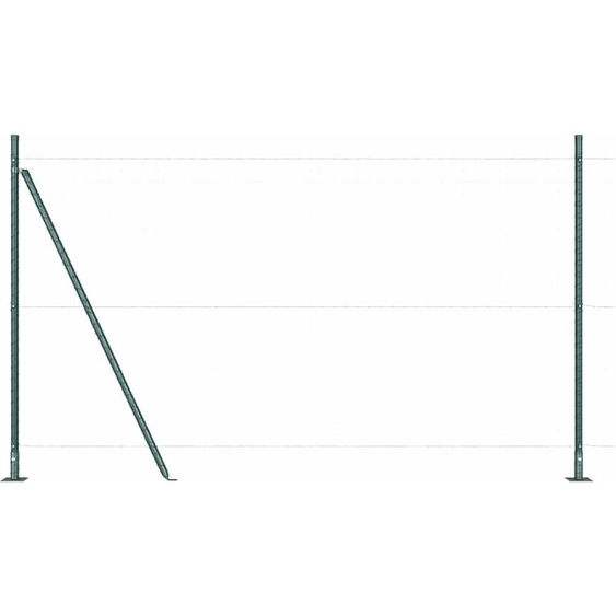 vidaXL Poteaux de clôture Autres 26 pcs argent 3.2 x 3.2 x 83.5 cm acier