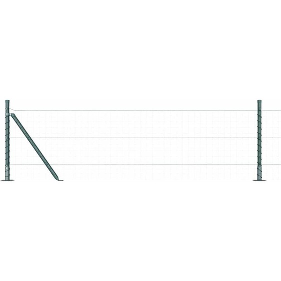 vidaXL Poteaux de clôture Autres 52 pcs argent 3.2 x 3.2 x 50 cm acier