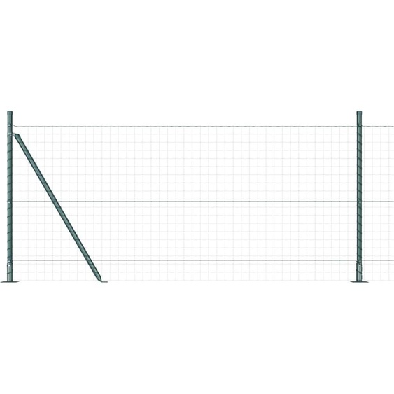 vidaXL Poteaux de clôture Autres 52 pcs argent 3.2 x 3.2 x 90 cm acier