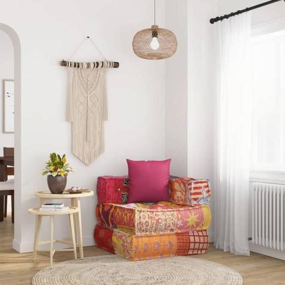 vidaXL Pouf Modulaire avec Oreiller Canapé dAngle Chaise Longue Fauteuil Meuble de Entrée Salon Salle de Séjour 350377