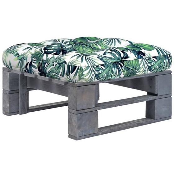 vidaXL Pouf palette de jardin Bois de pin imprégné de gris 3066420