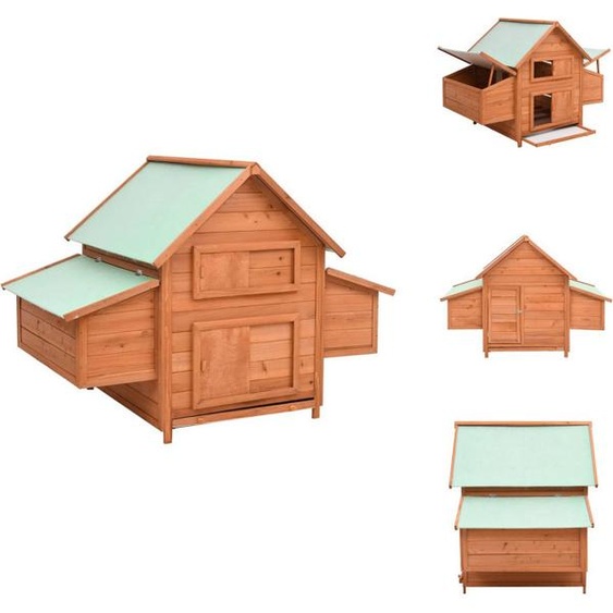 vidaXL Poulailler 152x96x110 cm Sapin massif - Habitat & Enclos pour petits animaux
