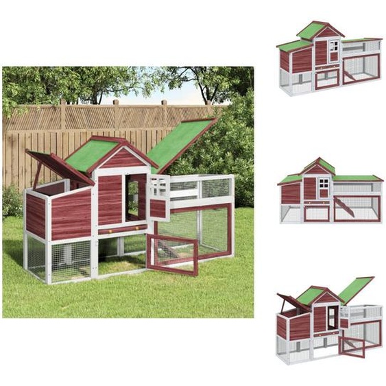 vidaXL Poulailler Moka 186,5x58,5x113 cm Pin massif - Habitats & Enclos pour petits animaux