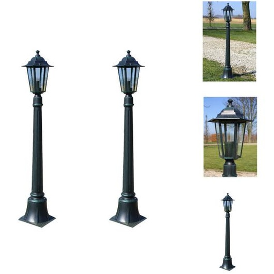 vidaXL Preston Lampes de jardin 2 pcs. 105 cm - éclairage extérieur