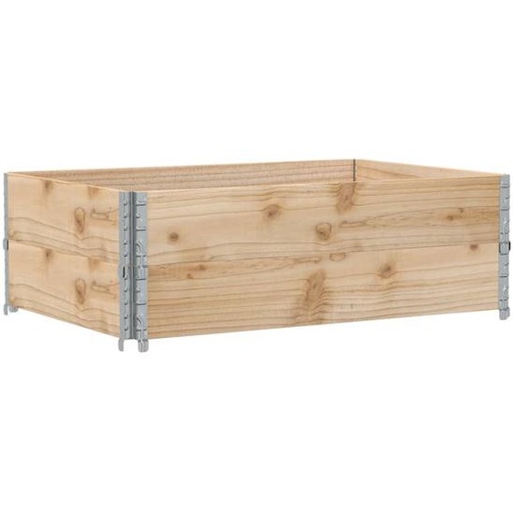 vidaXL Rehausse de palette 2 pcs. 120x80 cm pin massif