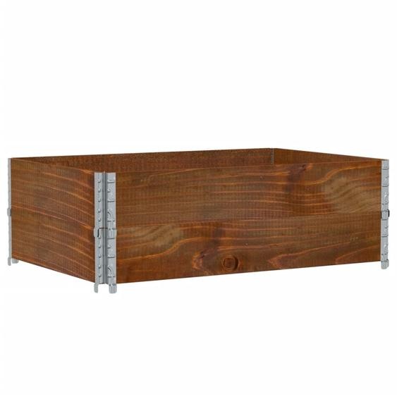 vidaXL Rehausses de palettes 2 pcs. Marron 120x80 cm pin massif