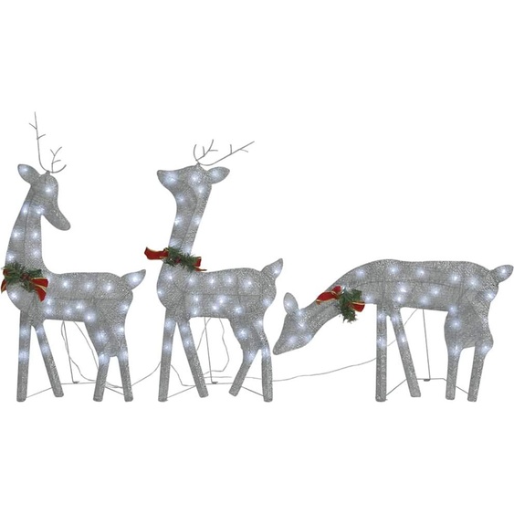 vidaXL Rennes LED Décoration de Noël 270x7x90 cm Argenté Blanc froid
