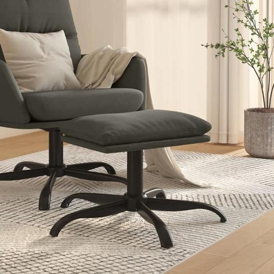 vidaXL Repose-pied Gris foncé 60x60x36 cm Velours 341579