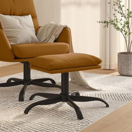 vidaXL Repose-pied Marron 60x60x36 cm Velours 341586