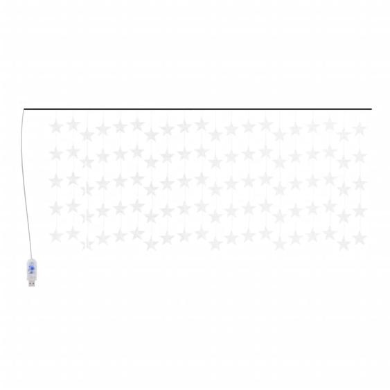 vidaXL Rideau étoilé LED Guirlande lumineuse 500 LED blanc froid 8 fonctions