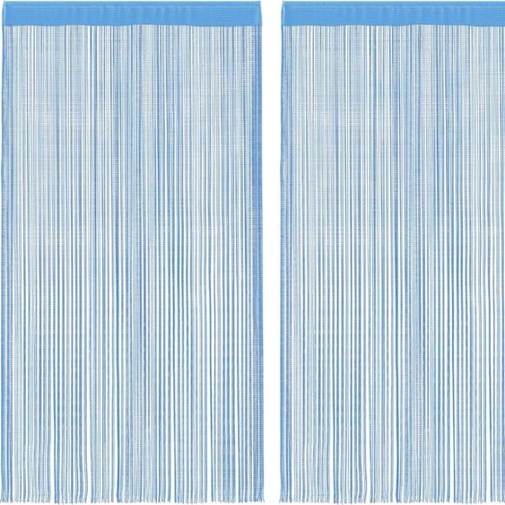 vidaXL Rideaux à fils 2 pcs. Bleu clair 140x250 cm