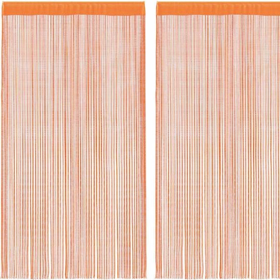 vidaXL Rideaux à fils 2 pcs. orange 140x250 cm