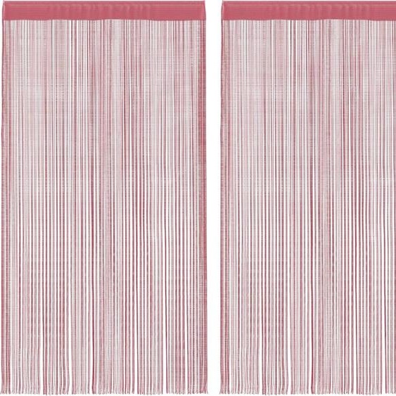 vidaXL Rideaux à fils 2 pcs. rose 140x250 cm