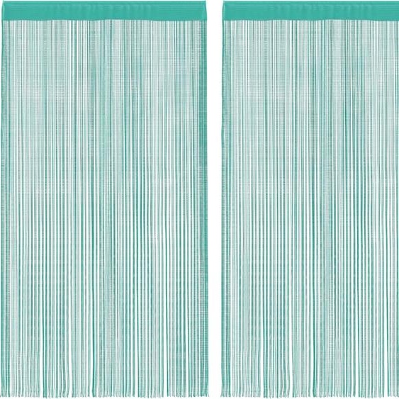vidaXL Rideaux à fils 2 pcs. Turquoise 140x250 cm