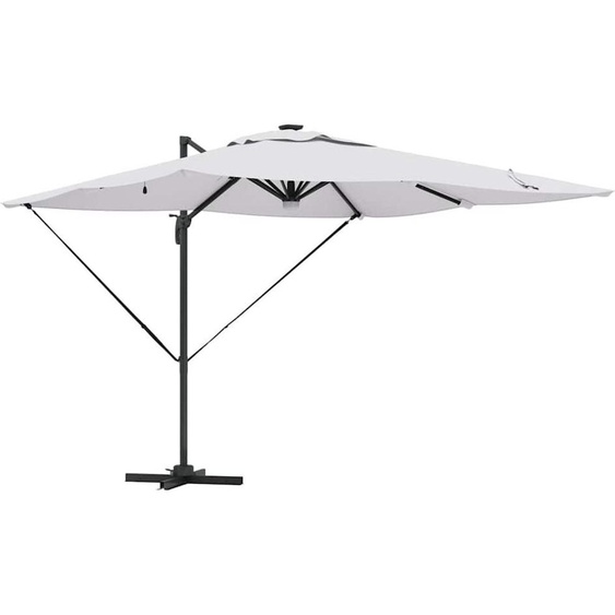 vidaXL Roma Parasol Beige 286 x 284 x 270 cm Aluminium et polyester