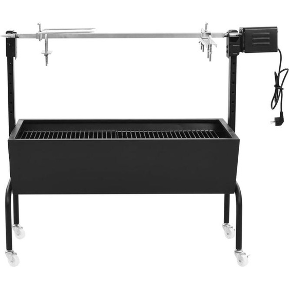 vidaXL Rôtissoire électrique BBQ acier inoxydable