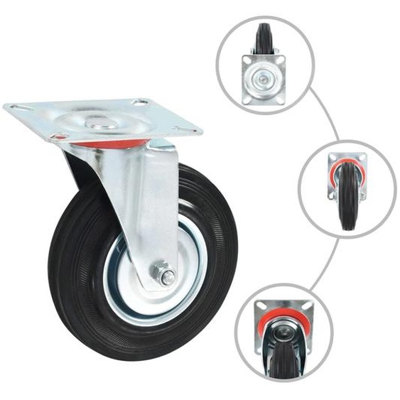 vidaXL Roulettes pivotantes 4 pcs. 125 mm