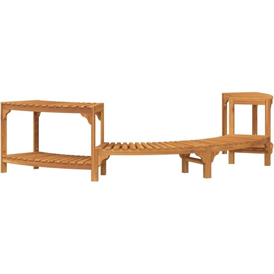 vidaXL Runde Outdoor Hot Tub Umrandung Braun 252 x 112 x 55.5 cm