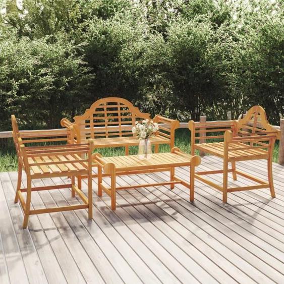 vidaXL Salon de jardin 4 pcs Bois de teck solide 3100779