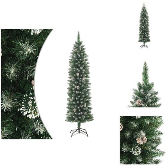 vidaXL Sapin de Noël artificiel avec support Svelte 150 cm PVC - Sapins de Noël