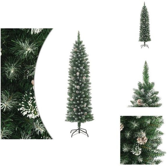 vidaXL Sapin de Noël artificiel avec support Svelte 180 cm PVC - Sapins de Noël