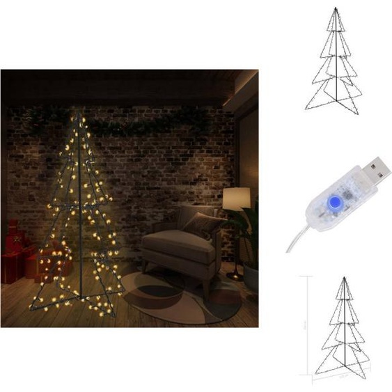 vidaXL Sapin de Noël en forme de cône 240 LEDs Intérieur Extérieur 115x150 cm - Sapins de Noël
