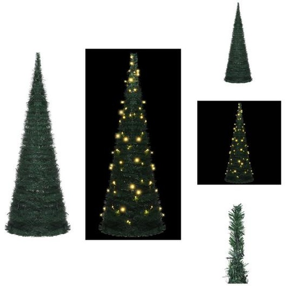 vidaXL Sapin de Noël Pop-Up artificiel avec éclairage Vert 180 cm - Sapins de Noël