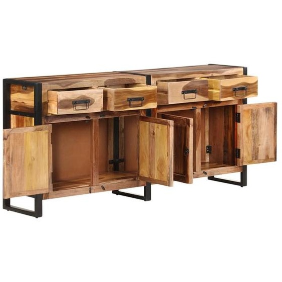 vidaXL Sideboard 172x35x80 cm bois massif acacia couleur miel