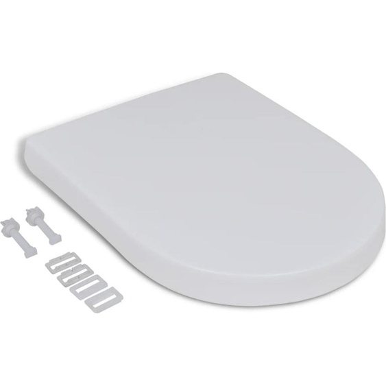 vidaXL Siège de toilette avec abaissement automatique Blanc Carré