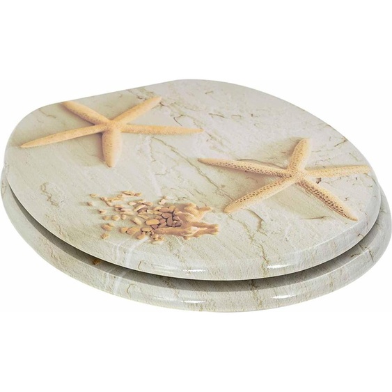 vidaXL Siège de toilettes 2 pièces Jaune et blanc 44 x 38 cm Panneau MDF