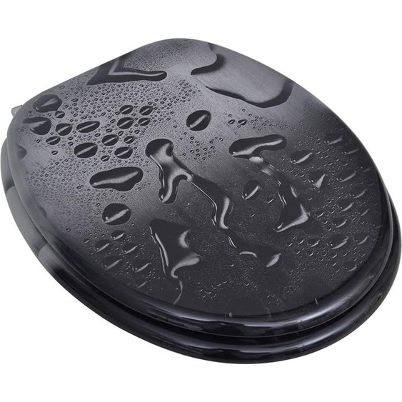 vidaXL Siège de toilettes Siège de WC MDF Design Goutte deau