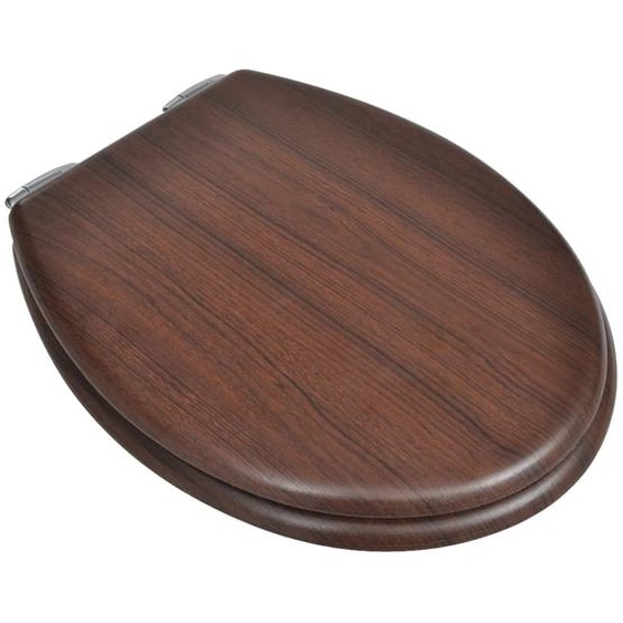 vidaXL Sièges de toilette 2 pcs. Couvercle avec abaissement automatique MDF Marron