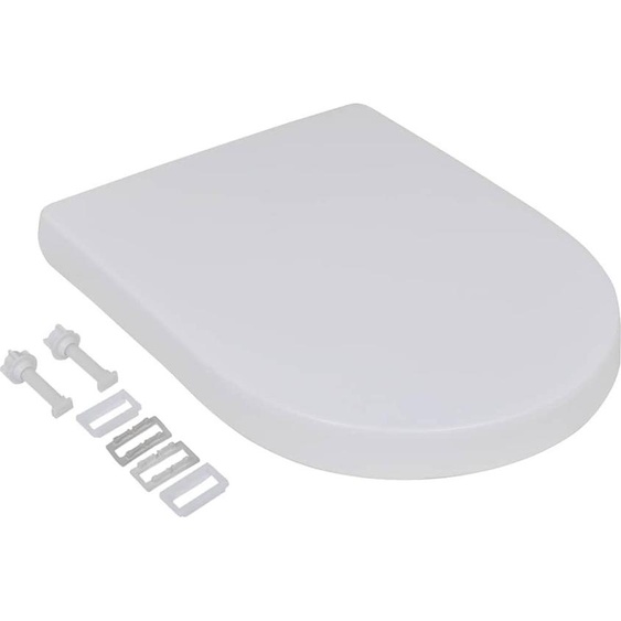 vidaXL Sièges de toilette avec abaissement automatique 2 pcs. Plastique blanc