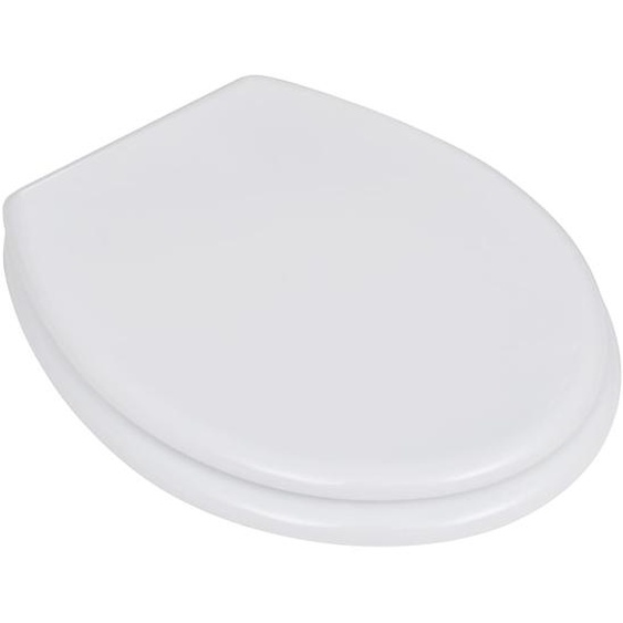 vidaXL Sièges de toilette avec couvercle 2 pcs. MDF blanc