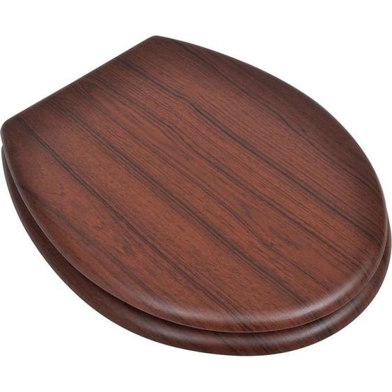 vidaXL Sièges de toilette avec couvercle 2 pcs. MDF Marron
