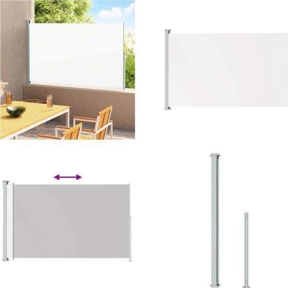 vidaXL Store latéral extensible 180x300 cm Crème - Stores latéraux - Stores latéraux - Terrasse protection solaire