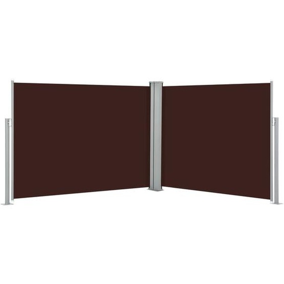 vidaXL Store latéral extensible brun 140 x 1000 cm