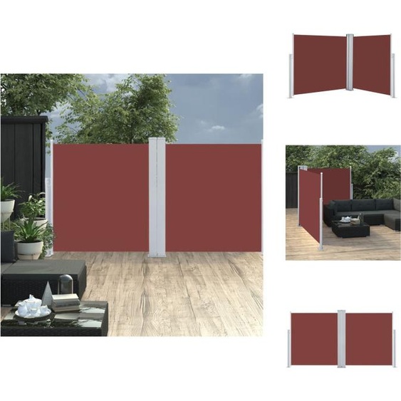 vidaXL Store latéral extensible Marron 120 x 600 cm - Parasols & Protection solaire
