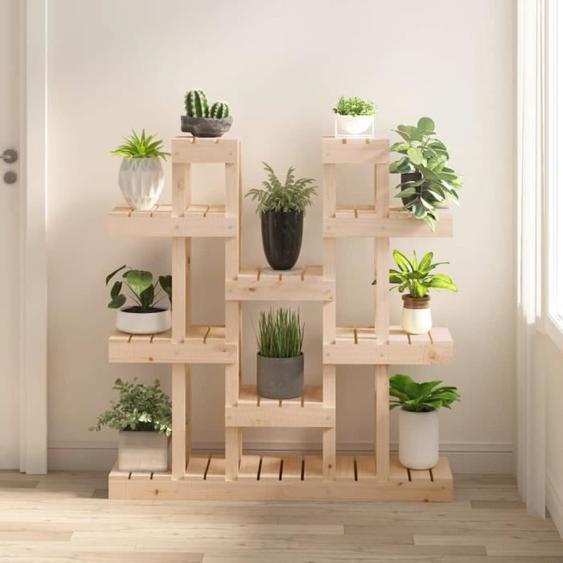 vidaXL Support à plantes 104,5x25x109,5 cm Bois massif de pin 822092