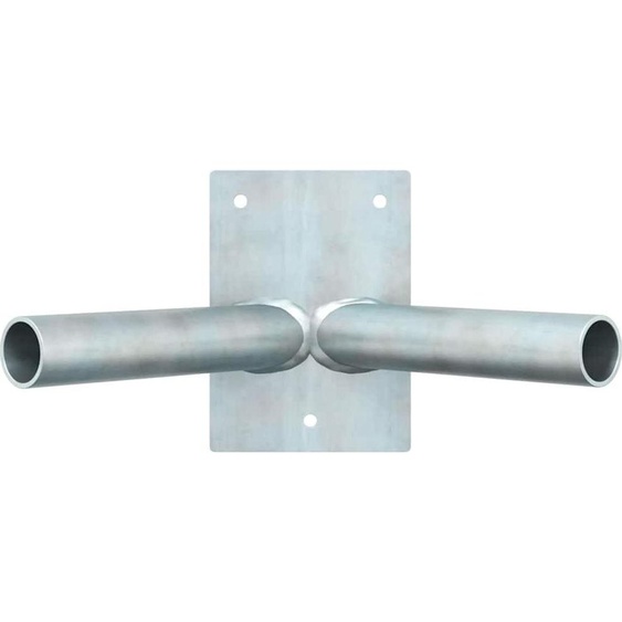 vidaXL Support de mât de drapeau argenté 11.5 x 7.5 cm acier